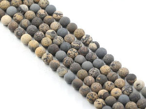 Matte Yellow Arican Jasper Round Beads 6Mm