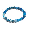 Blue Sardonyx 8mm Faceted Beads Bracelet
