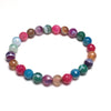 Assorted Sardonyx 8mm Faceted Beads Bracelet
