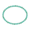 6MM Heart-Shaped Turquoise Magnesite Stretch Anklet 9in