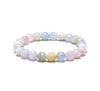 Morganite 8mm Faceted Beads Bracelet