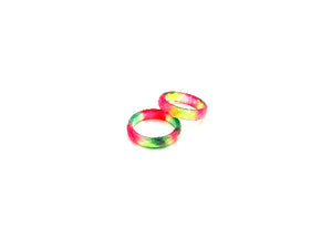 Color Agate Rose Green Ring Faceted 5Mm