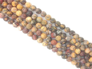 Matte Leopard Skin Jasper Round Beads 10Mm