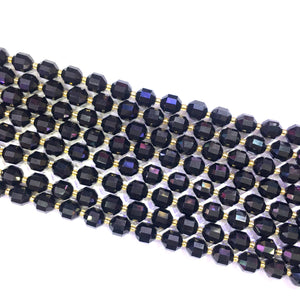 Black Onyx Lucky Faceted Beads 10mm