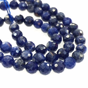 Lapis Faceted Round Beads 6Mm