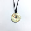 Natural Impression Jasper 40x6mm Donut With Cotton Cord Necklace