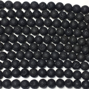 lava stone round beads 6mm