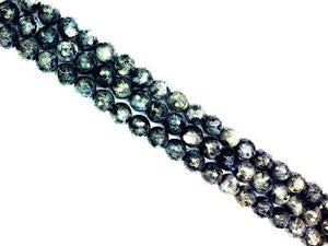 Black Labradorite Faceted Rounds 4Mm
