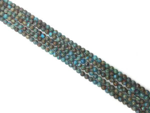Blue Wooden Jasper Round Beads 8Mm