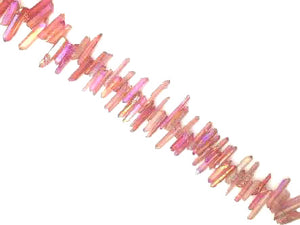 Coated Crystal Quartz Pink Stick 8 Inch 5X15-5X30Mm