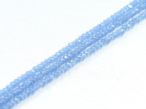 Thunder Polish Glass Crystal Blue Faceted Roundel 6X8Mm