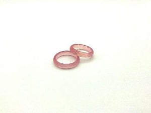 Color Agate Pink Ring Faceted 5Mm