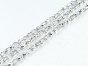 Thunder Polish Glass Crystal Ab Siver Faceted Teardrop 3X5Mm
