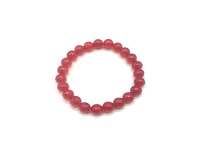 Color Stone Red Bracelet 8Mm
