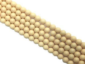 Matte Shell Pearl Beige Round Beads 12Mm