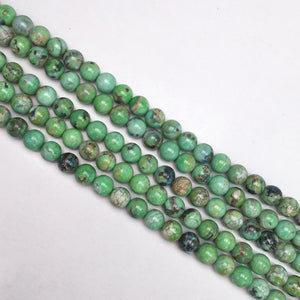 Apple Green Turquoise Color Agate Round Beads 10mm