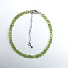 Peridot Super Precision Cut Cube 4x4mm bracelet