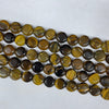 Tiger Eye Puff Coin 14mm