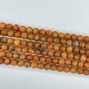 Orange Calcite Round Beads 10mm