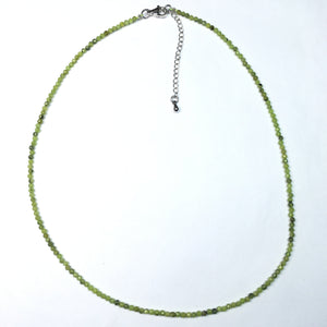 Canadian jade Super Precision Cut Rounds 2mm Necklace