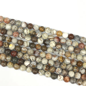 Mexico Agate Round Beads 6mm