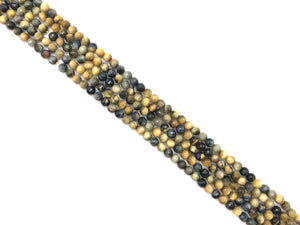 Gold Blue Tiger Eye Faceted Round Beads 10Mm
