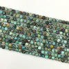 African Turquoise Super Precision Cut Cube 4x4mm