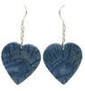 blue sponge coral Heart Shaped Earrings