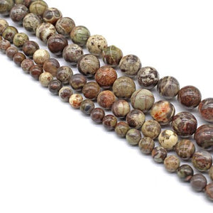 Flower Opal Round Beads 10mm