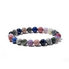 Assorted Stone Round Beads Bracelet 8mm
