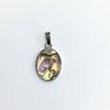 Abalone Flat Oval Shape Pendant 16X21mm