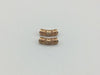 Zircon Rose Gold Metal Parts 7X21Mm