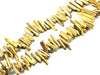 Matte Crystal Quartz Gold Stick 5X25-8X30Mm