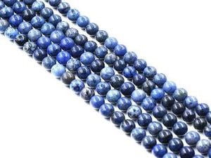 Dumortierite round beads 6mm
