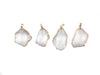 Crystal Quartz Gold Pendant 20X30-30X50Mm