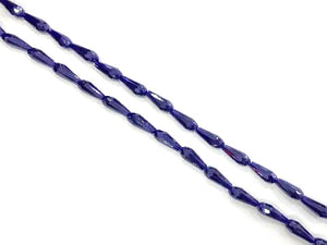 Glass Royalblue Faceted Teardrop 6X14Mm
