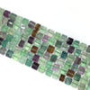Fluorite Faceted Barrel Beads 7X10mm