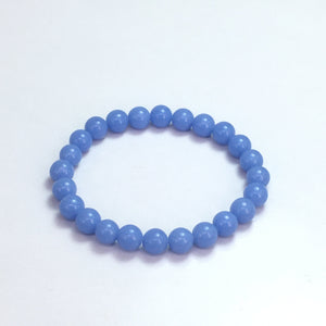 Blue Glow In The Dark Round Beads Bracelet 8mm
