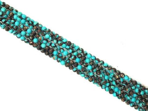 Reconstucted Bronzite Blue Round Beads 6Mm