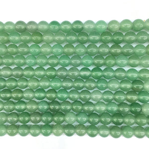 Green Aventurine Big Hole Round Beads 10mm