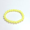 Yellow Glow In The Dark Round Beads Bracelet 8mm