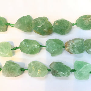 Green Fluorite Raw Material Nugget 20*25-25*35mm
