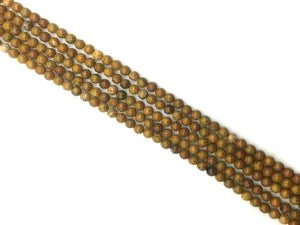 Yellow Wooden Jasper Round Beads 8Mm