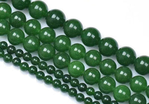 Green Jade Round Beads 12Mm