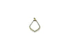 Glass Gold Edge Pendant 42X60Mm
