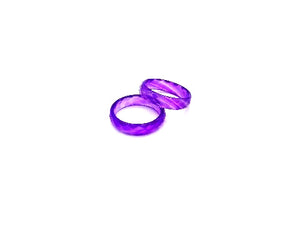 Color Agate Purple Ring Faceted 5Mm