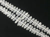 Matte Crystal Quartz Graduated Faceted Stick 10X25-12X45Mm