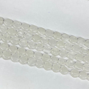 White Jade Puff Coin 14mm