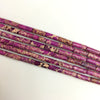 Fushia Impression Jasper Tube 4X13mm