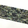 Green Tourmaline Super Precision Cut Cube 4x4mm